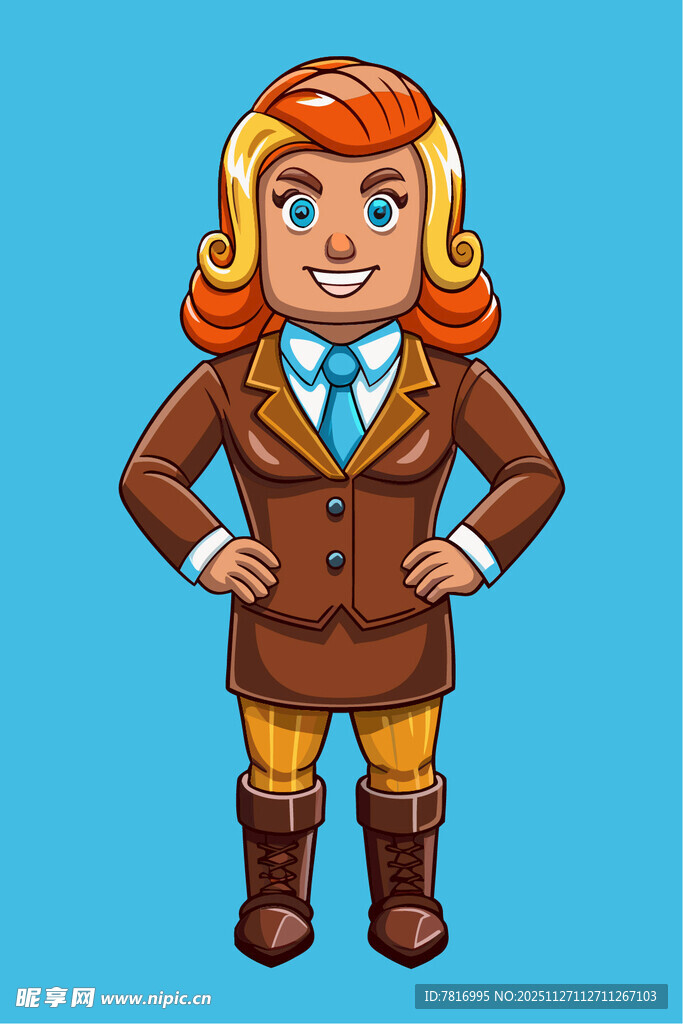 红发女探险家英姿飒爽