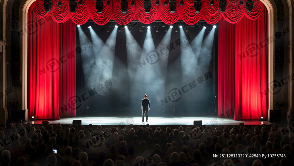 红色的舞台 红色的幕布