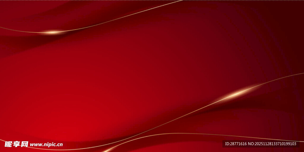 红色金纹流动质感背景