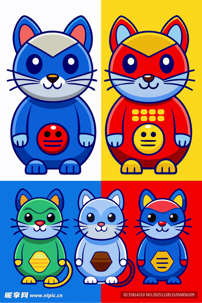 可爱卡通猫咪形象集合