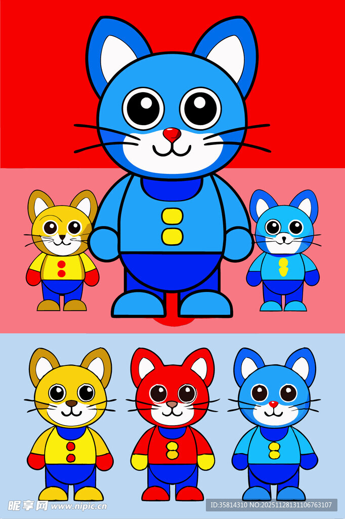 可爱猫咪超级英雄形象集合