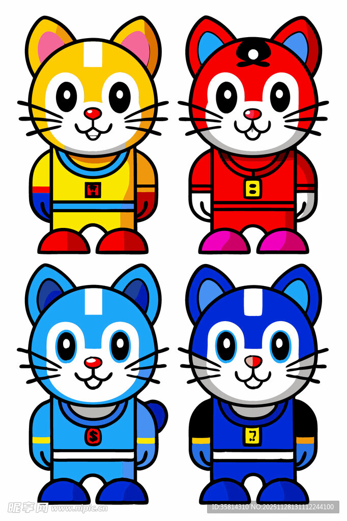 可爱卡通猫咪角色形象