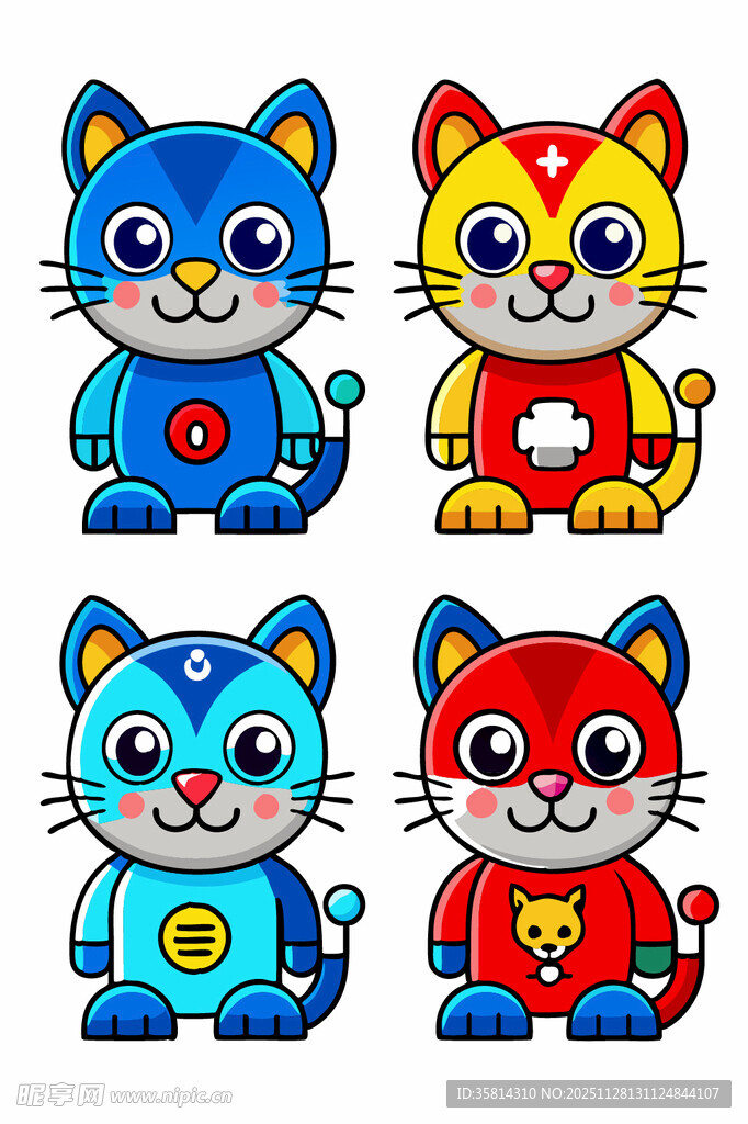 可爱卡通动物小猫形象