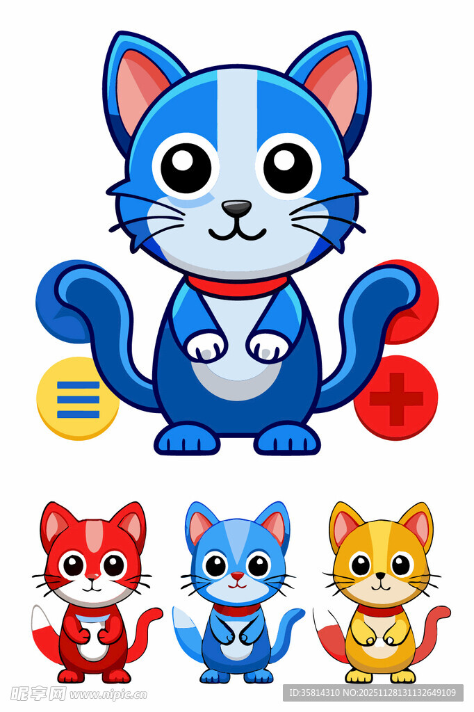 可爱猫咪卡通形象集合