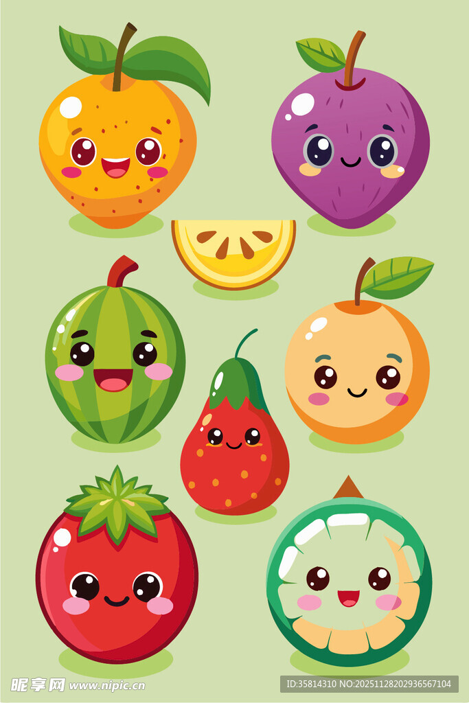 可爱卡通水果大集合