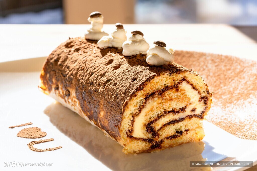 巧克力奶油蛋糕卷