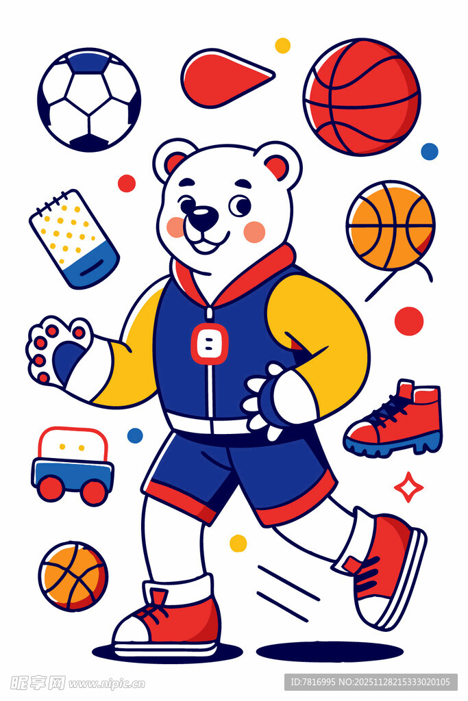 北极熊活力运动瞬间