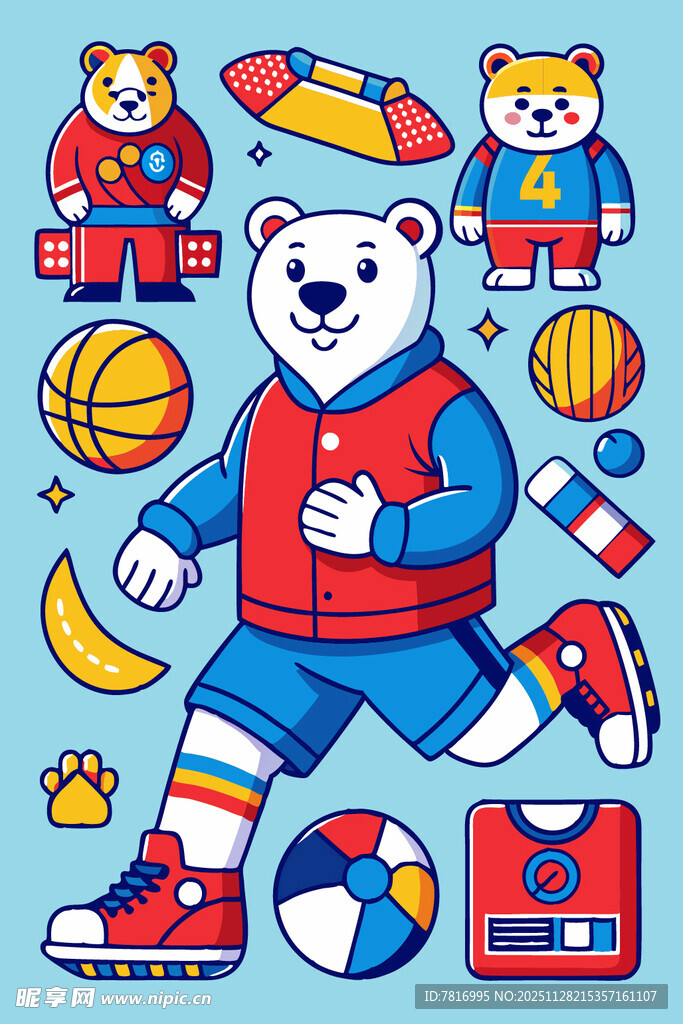 运动小熊活力满满的运动世界