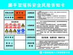 脚手架搭拆安全风险告知卡