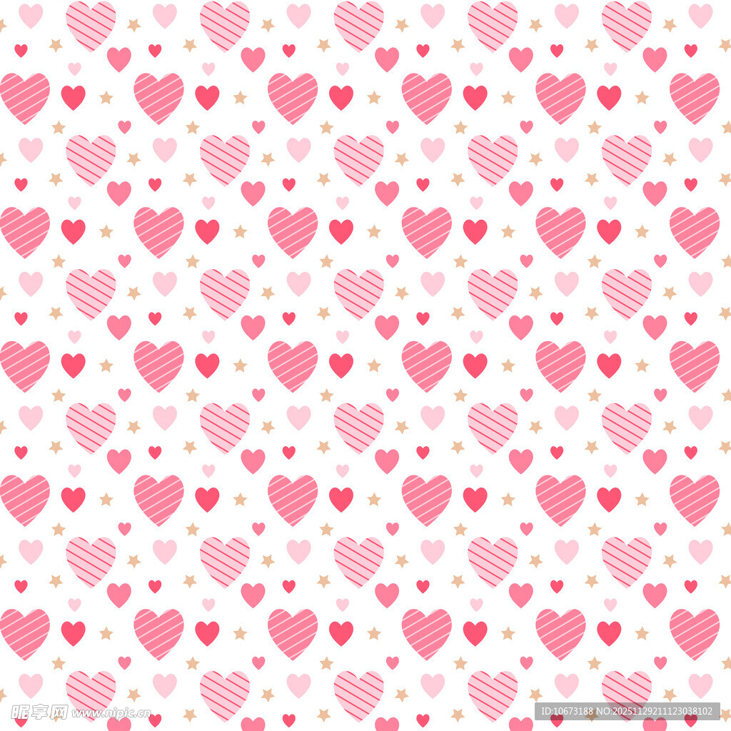 粉色爱心图案背景