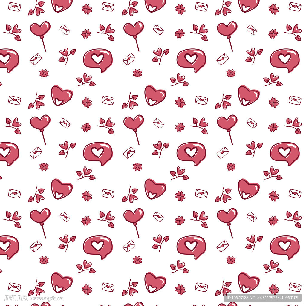 爱心花朵图案背景