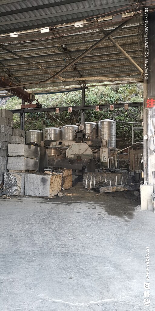 工业大理石切割仓库内景