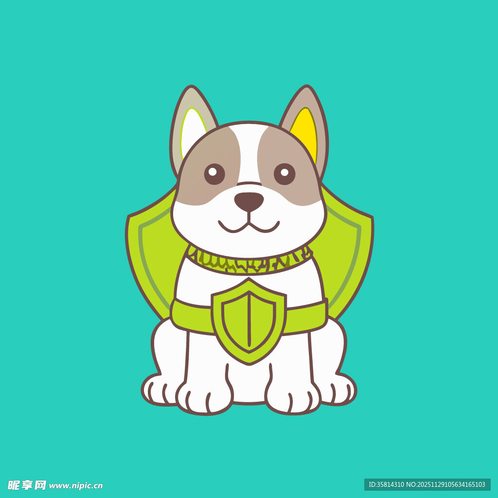 可爱小狗变身超级英雄