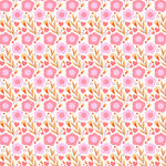 粉色花卉无缝图案背景