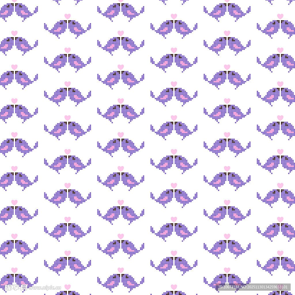 紫色蝴蝶图案无缝背景