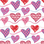 爱心图案无缝背景设计