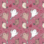 粉色背景可爱小动物图案