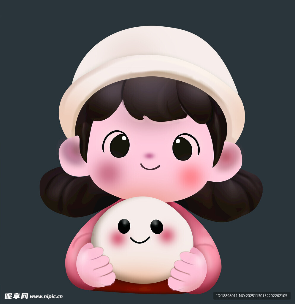 抱熊猫玩偶的可爱小女孩