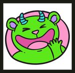 绿色搞怪小怪兽卡通形象