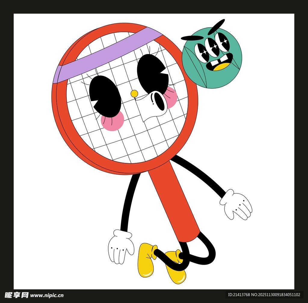 卡通放大镜角色形象