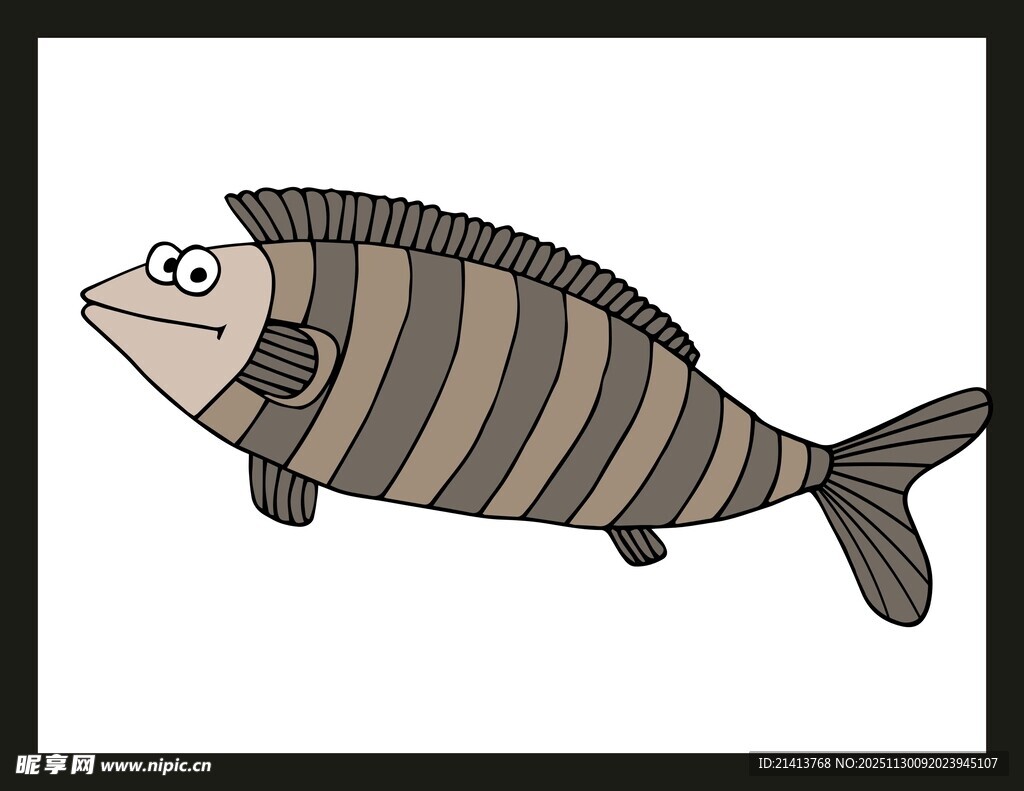 条纹卡通鱼