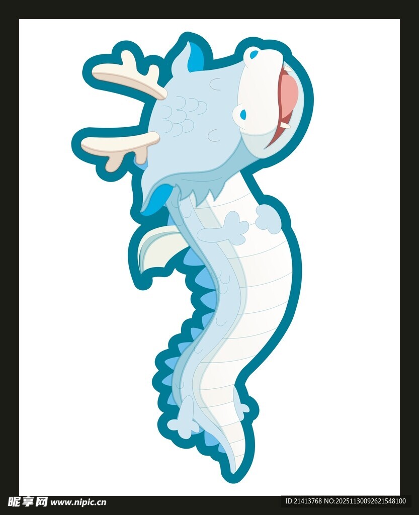 卡通形象的水生动物