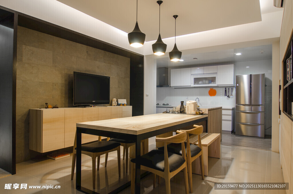 现代简约风餐厅室内场景