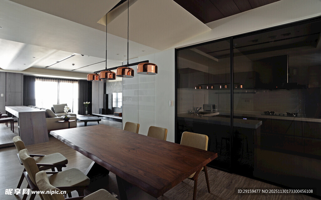 现代简约风餐厅室内场景