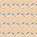 花卉蜻蜓图案的清新背景