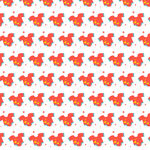 红色蝴蝶图案背景纹理