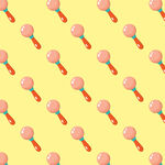 黄色背景的棒棒糖图案