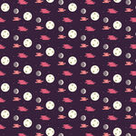 紫色背景卡通图案纹理