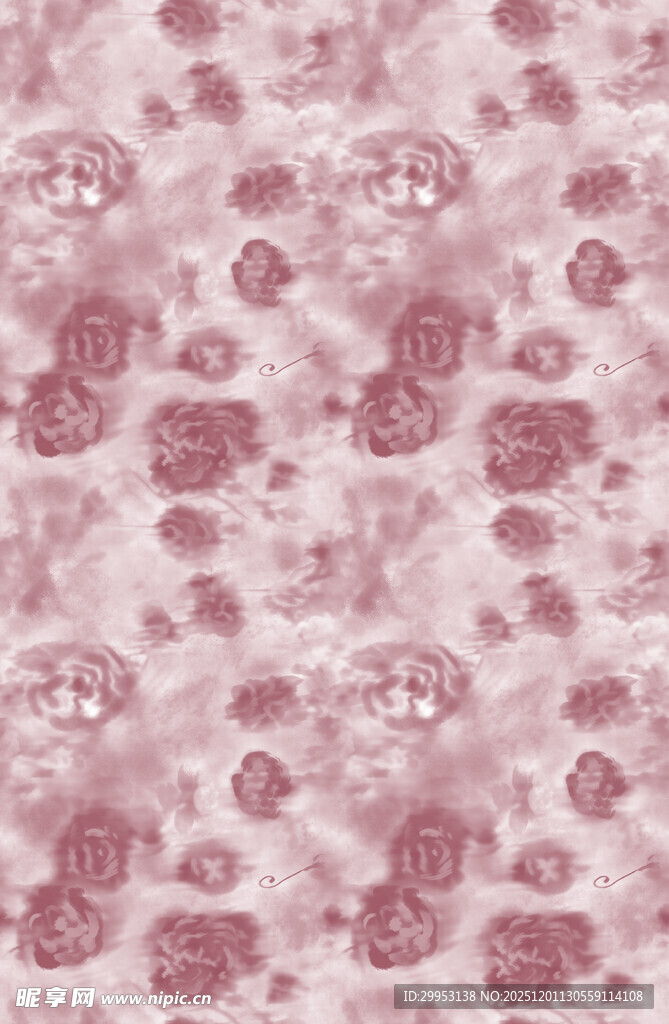 粉色花卉图案背景纹理