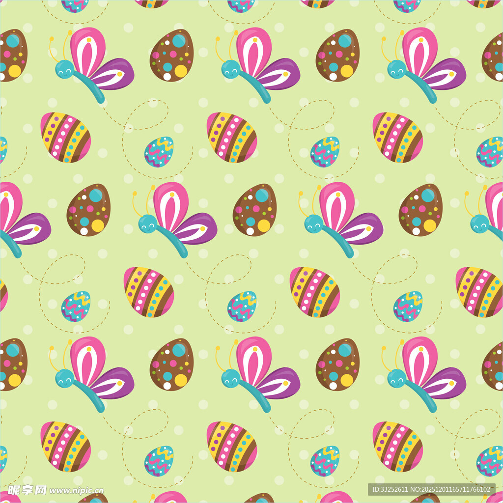 多彩蝴蝶图案背景