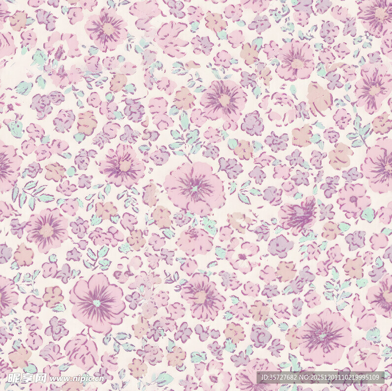 淡紫色花卉图案背景