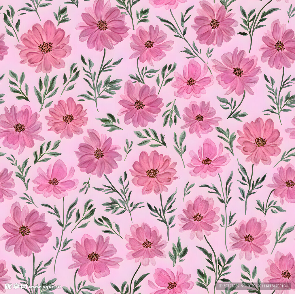 粉色花卉图案背景