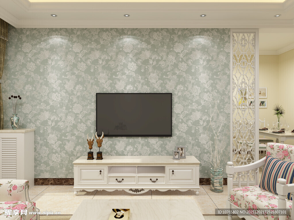 现代简约风客厅电视墙设计