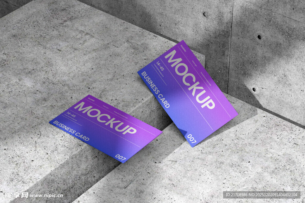 紫色标签样机展示