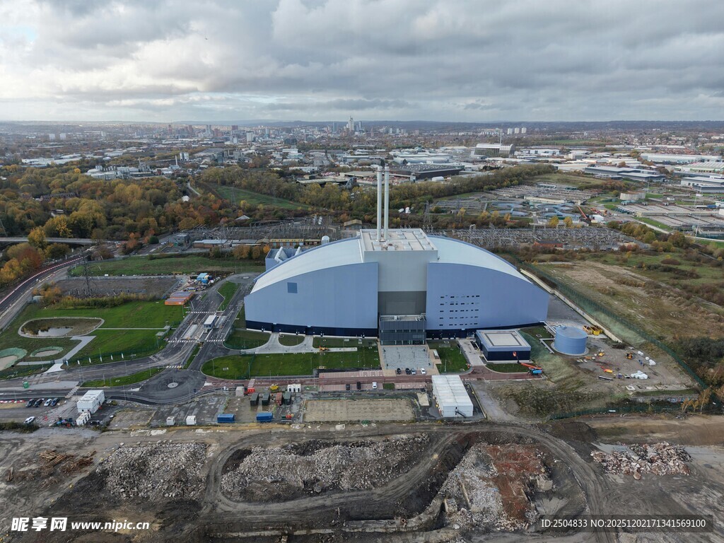 现代化体育场鸟瞰景观