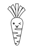 可爱卡通胡萝卜简笔画
