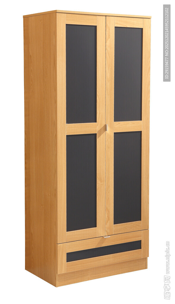 木质双门带玻璃储物柜