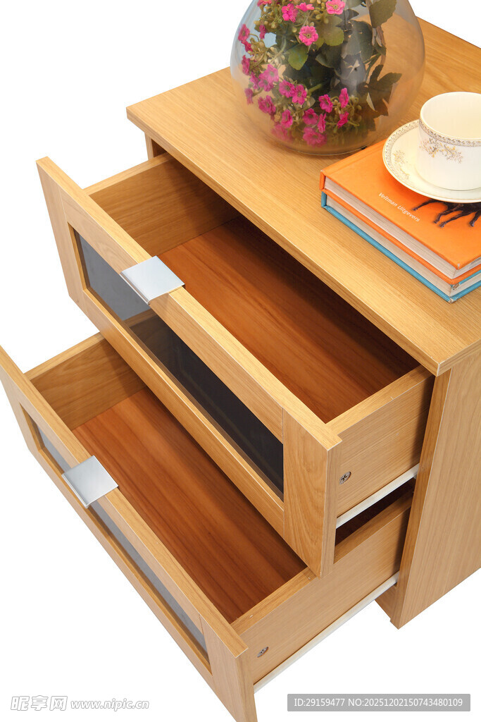 木质双抽屉简约办公桌