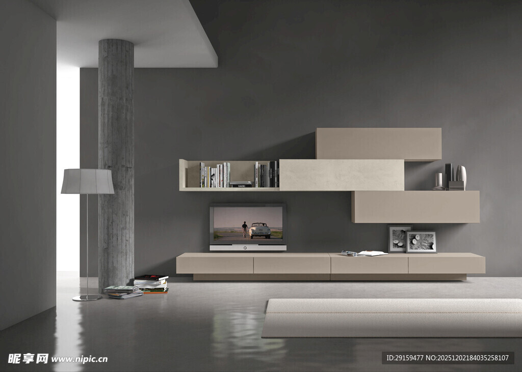 现代简约风客厅电视柜设计