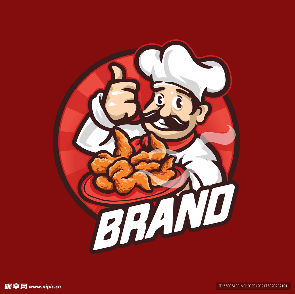 厨师形象品牌标志