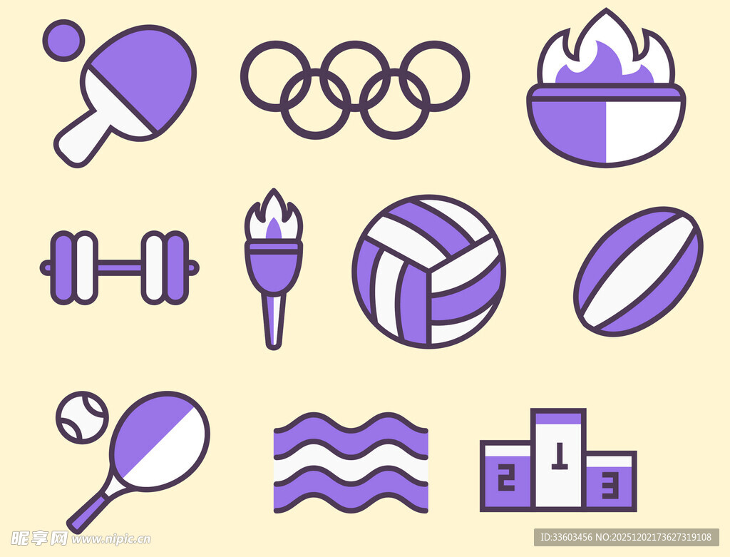 多样运动图标集合