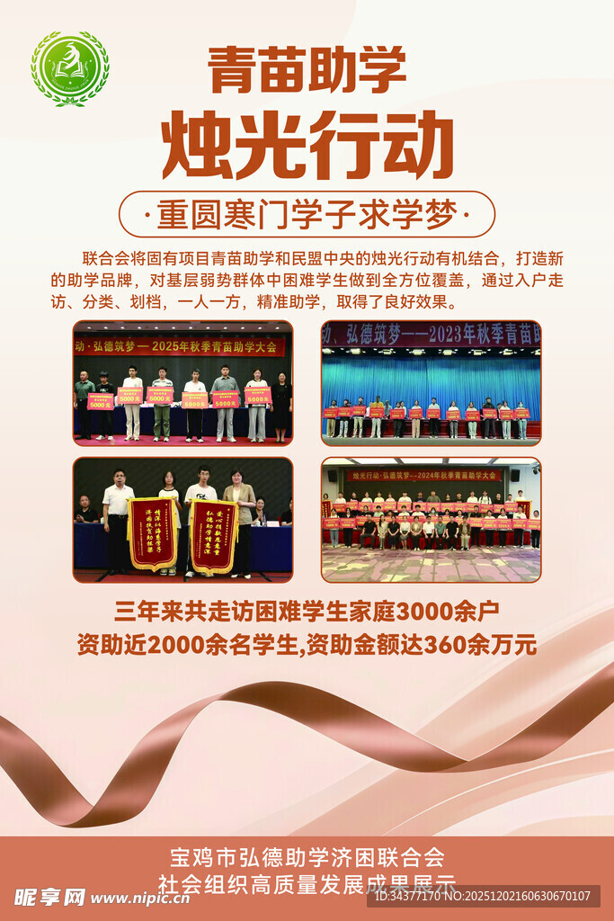 青苗助学烛光行动宣传页
