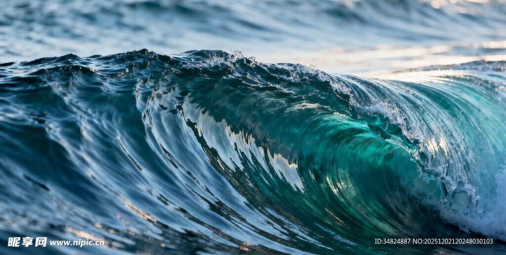 汹涌海浪展现自然磅礴之力