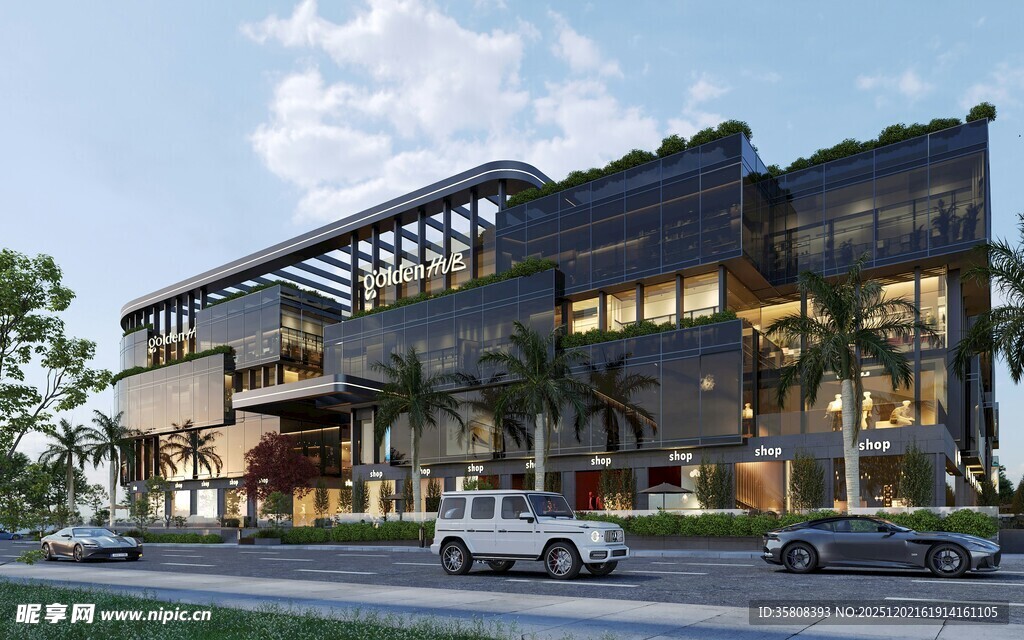 现代风格商业建筑外观