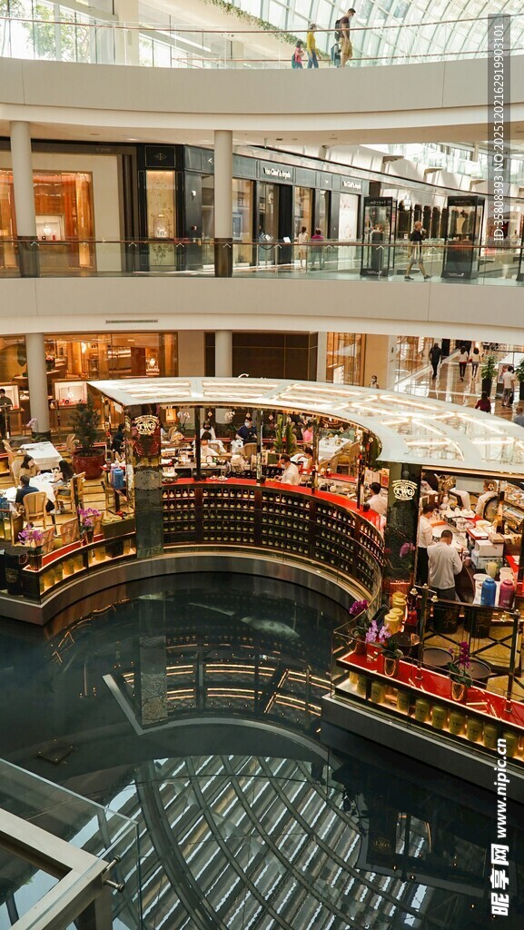 商场中庭热闹场景