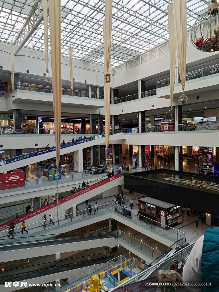 大型商场内部全景